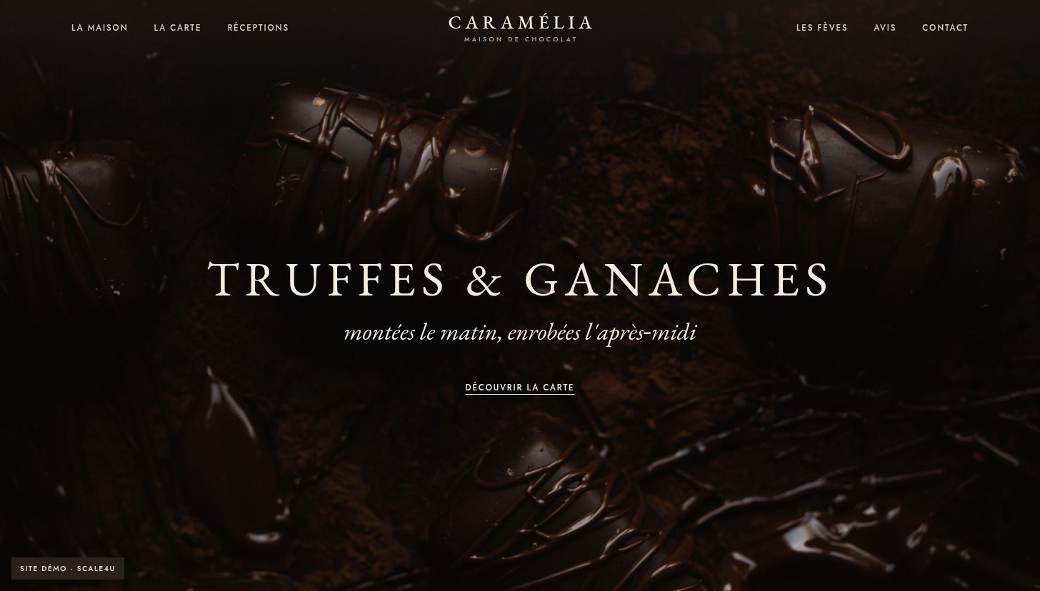 Aperçu du site Caramélia