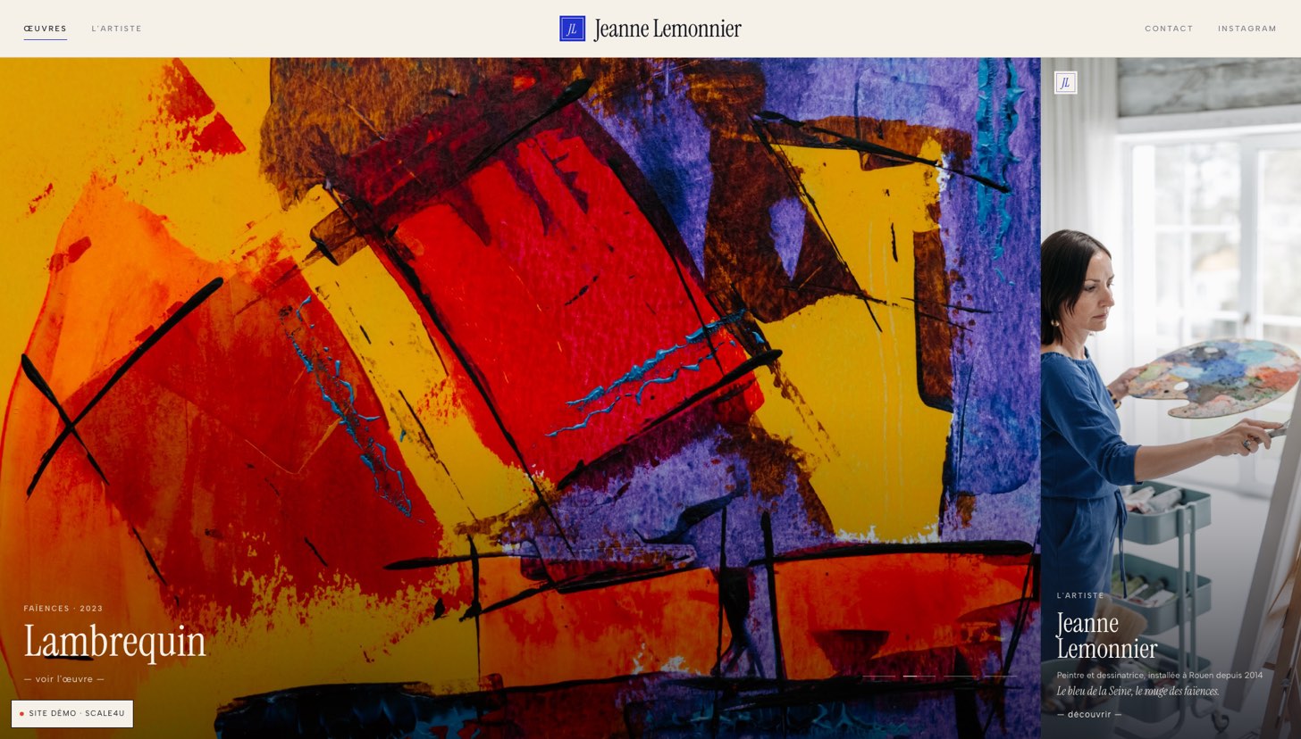 Aperçu du site Jeanne Lemonnier