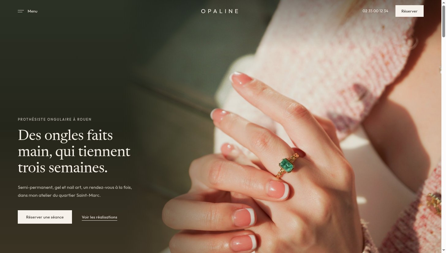 Aperçu du site Opaline