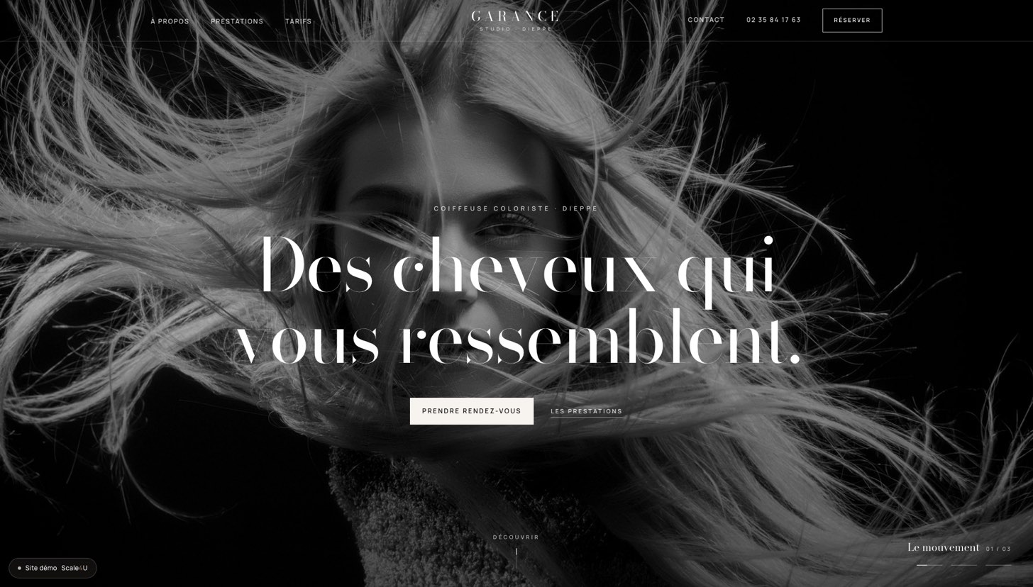 Aperçu du site Studio Garance